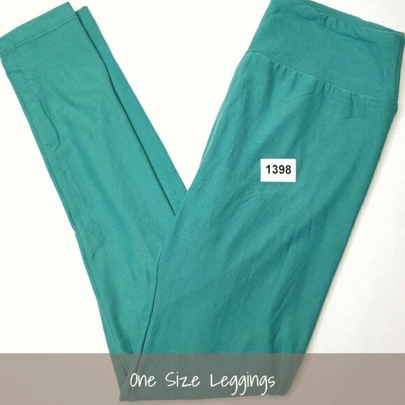 LuLaRoe OS Solid Leggings Teal Green NEW - Picture 1 of 1